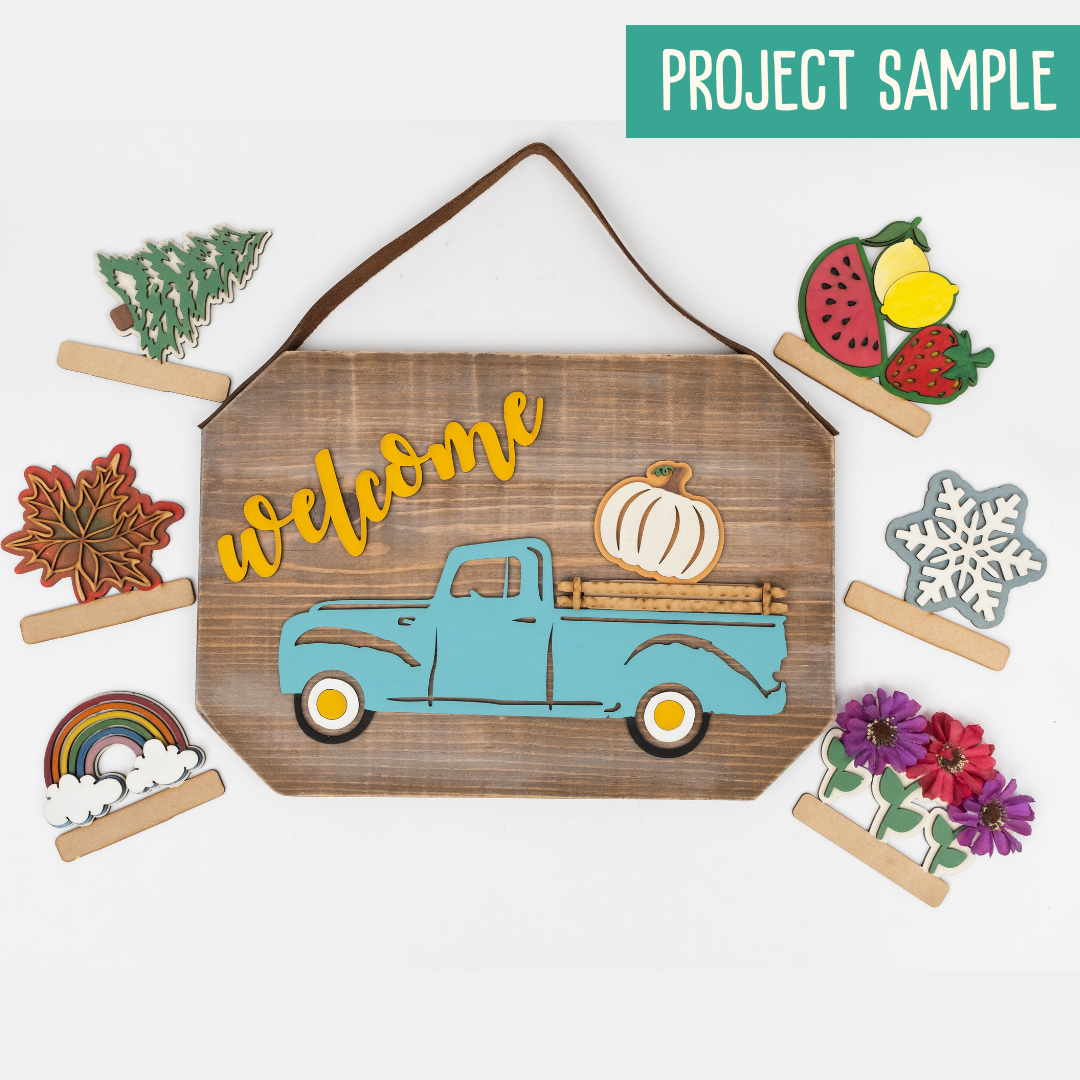 Welcome Truck with 7 Seasonal Icons