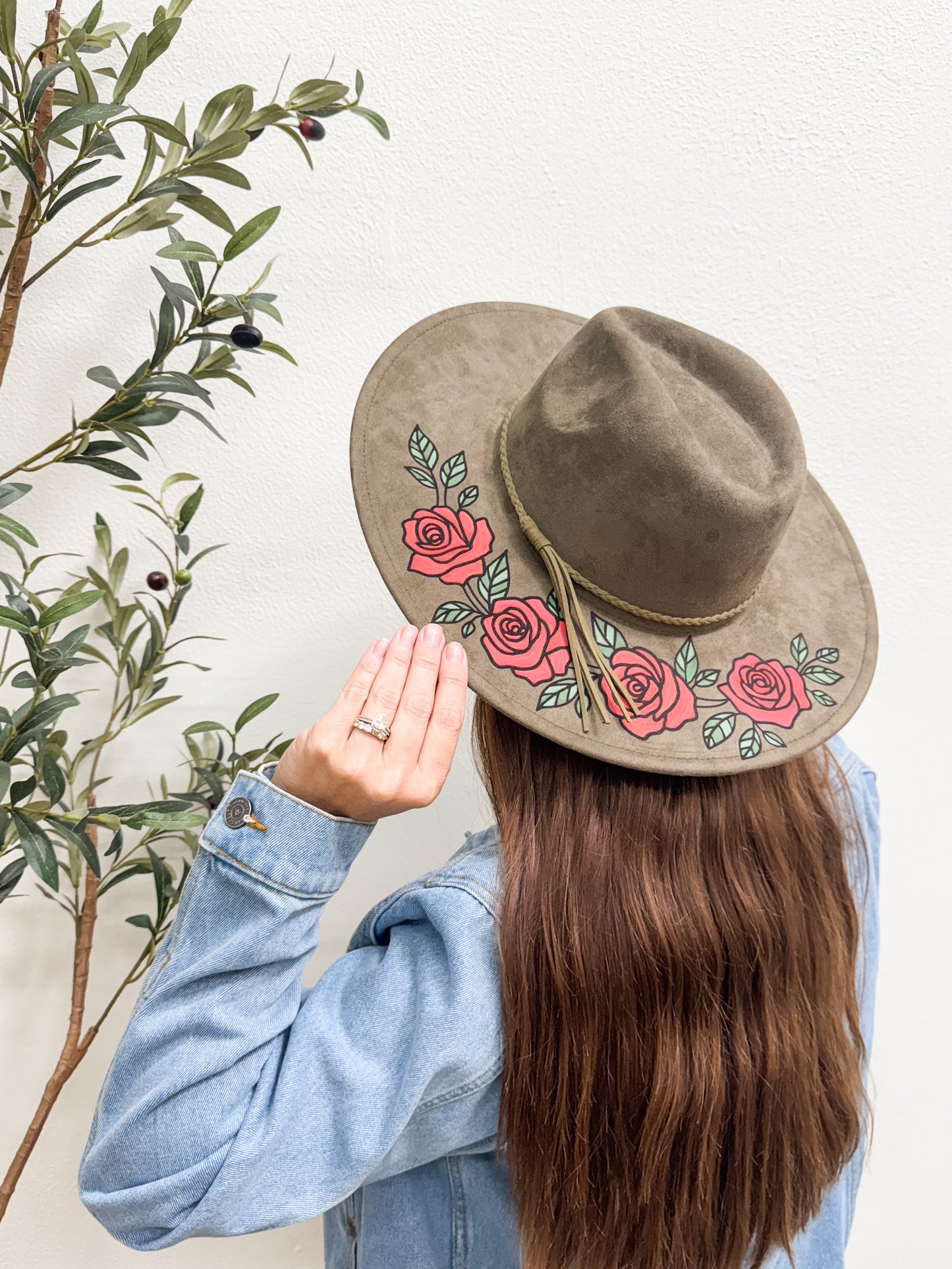 Engraved Wide Brim Hat