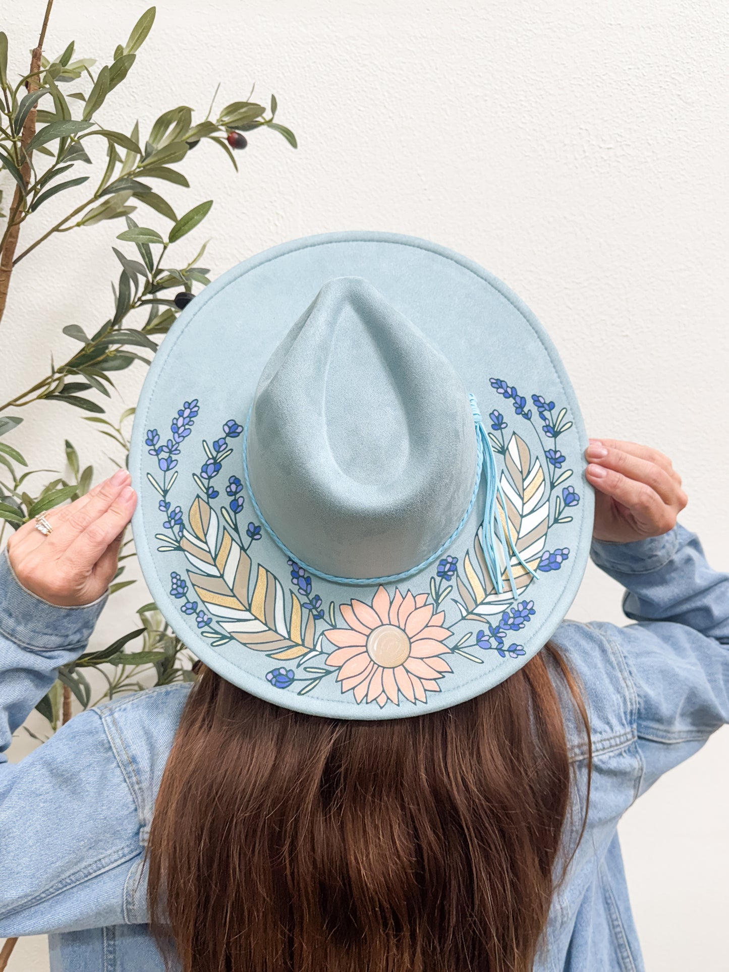 Engraved Wide Brim Hat