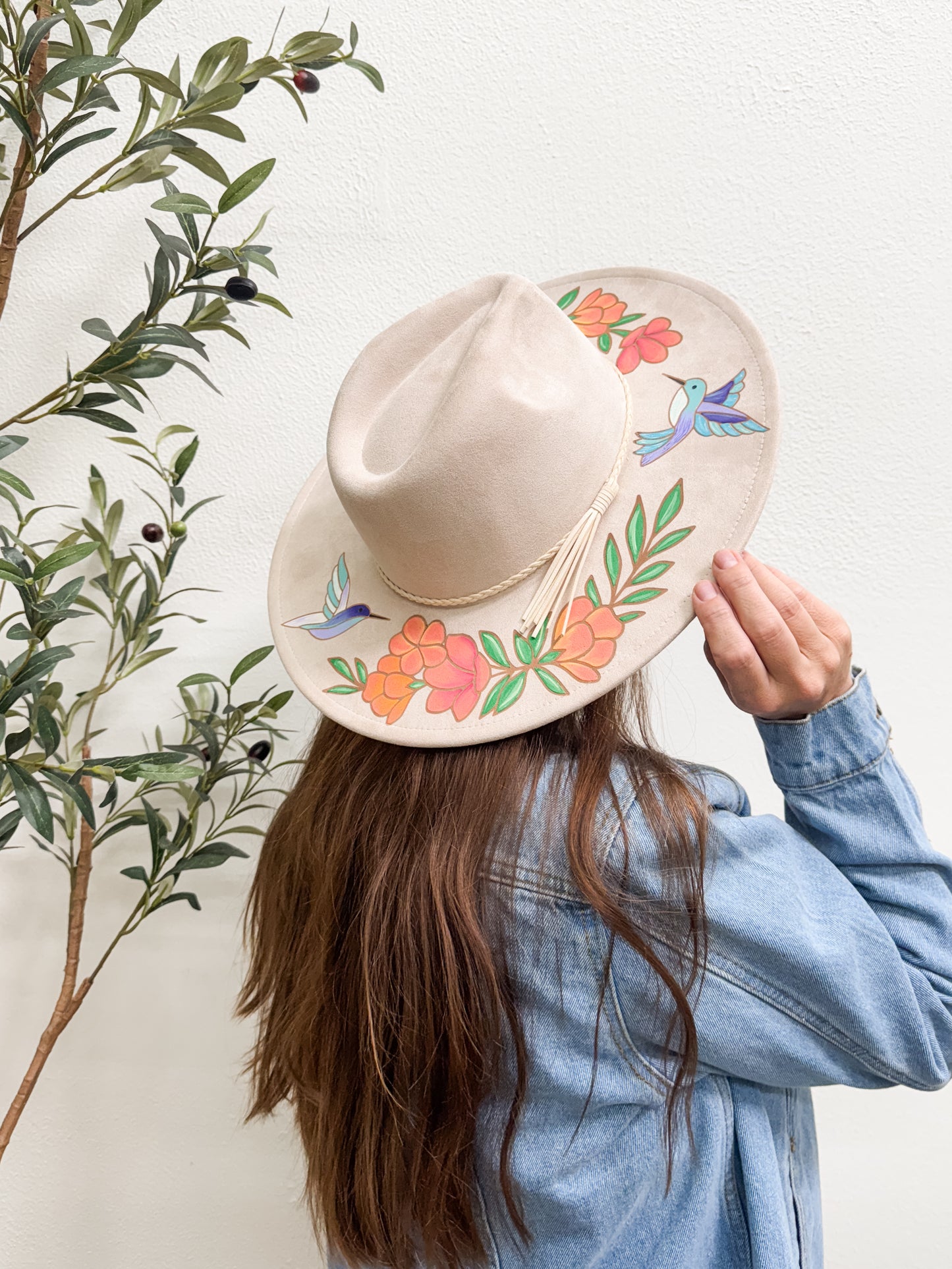 Engraved Wide Brim Hat