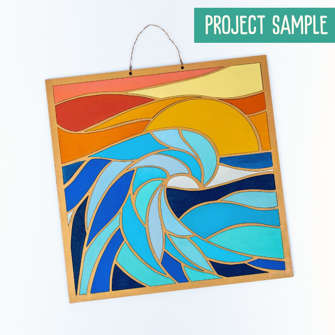 Ocean Wave "Stained Glass" Craft